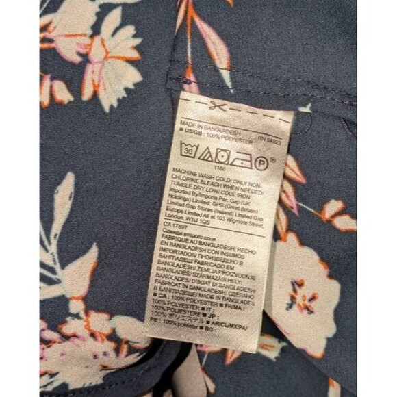 Banana Republic Blouse S Women's Blue Floral Button Down Classic Fit Dillon Work - Picture 7 of 8
